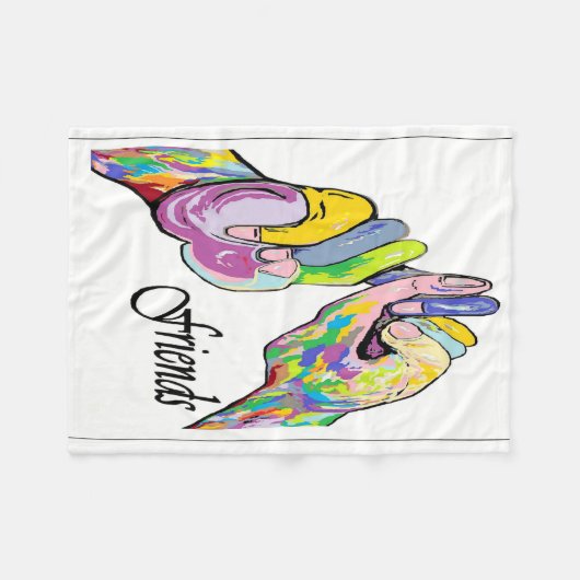 ASL Friends Fleece Deken (Voorkant (Horizontaal))