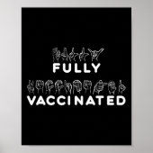 Asl Fully Vaccinated Hand Sign Language  Poster (Voorkant)