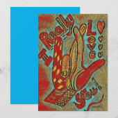 ASL Funky Ik hou echt van je Feestdagenkaart (Voorkant / Achterkant)