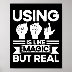 Asl Gebarentaal Asl Als Magie Maar Echt Dove Poster