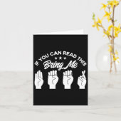 ASL gebarentaal Breng me bier doof Kaart (Gele Bloem)