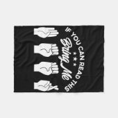 Asl Gebarentaal Breng Me Bier Dove Fleece Deken (Voorkant (Horizontaal))