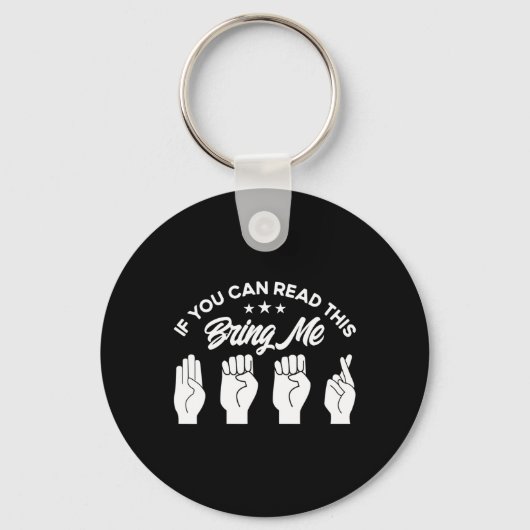 Asl Gebarentaal Breng Me Bier Dove  Sleutelhanger (Voorkant)