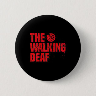 ASL Gebarentaal Coach Deaf Awareness Gift Zwart Ronde Button 5,7 Cm