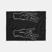 Asl Gebarentaal Grappig 67 Meme Virale Handgebaren Fleece Deken (Voorkant (Horizontaal))