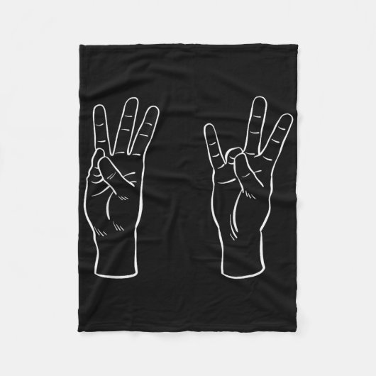 Asl Gebarentaal Grappig 67 Meme Virale Handgebaren Fleece Deken (Voorkant)