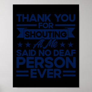 ASL-gebarentaal Hartelijk dank voor uw schouderklo Poster