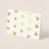 ASL Gebarentaal I Love You Gold Folie Kraft Kaart (Voorkant)