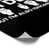 ASL-gebarentaal Ik ben doof en negeer je ook doof Poster (Hoek)