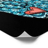 ASL gebarentaal Ik hou van je gebaar Hart Doof Aw Poster (Hoek)