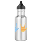 ASL Gebarentaal Ik hou van je met Patterns Design Waterfles (Rechts)