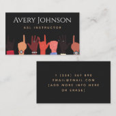 ASL Gebarentaal Instructeur Leraar Vertaler Visitekaartje (Voorkant / Achterkant)