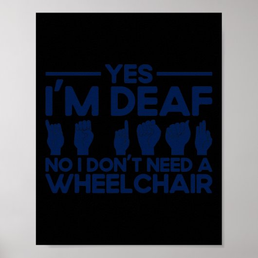 ASL Gebarentaal Ja Ik ben Doof 1 Poster (Voorkant)