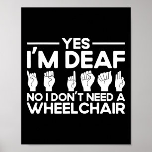 Asl Gebarentaal Ja Ik ben Doof Poster