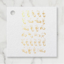  ASL Gebarentaal Kerstcadeau Bedankjes Labels