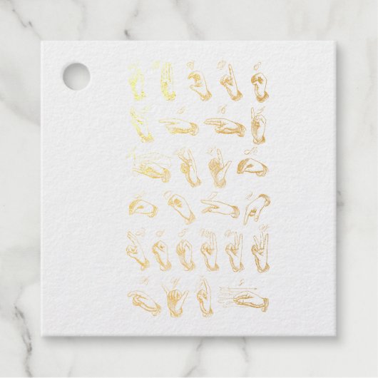 ASL Gebarentaal Kerstcadeau Bedankjes Labels (Voorkant)