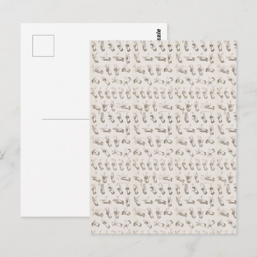  ASL Gebarentaal Kerstcadeau Briefkaart (Voorkant / Achterkant)