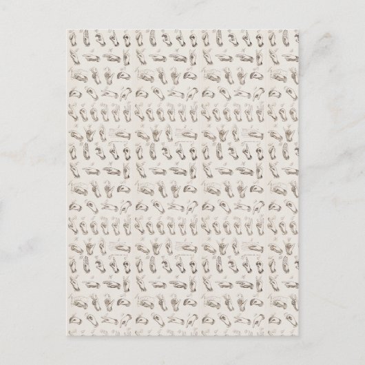  ASL Gebarentaal Kerstcadeau Briefkaart (Voorkant)