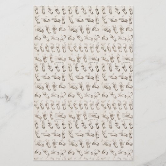  ASL Gebarentaal Kerstcadeau Briefpapier (Voorkant)