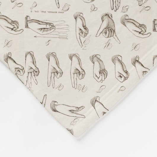  ASL Gebarentaal Kerstcadeau Fleece Deken (Hoek)