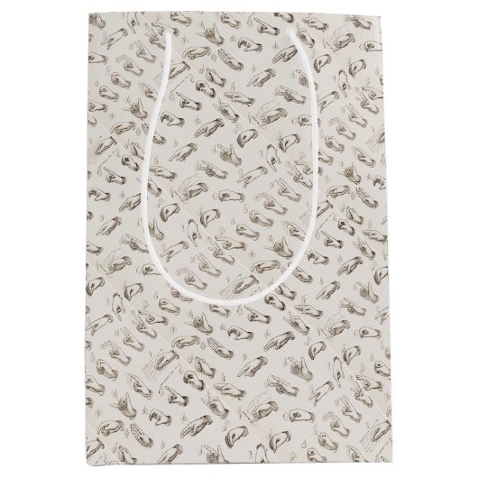 ASL Gebarentaal Kerstcadeau Medium Cadeauzakje (Voorkant)