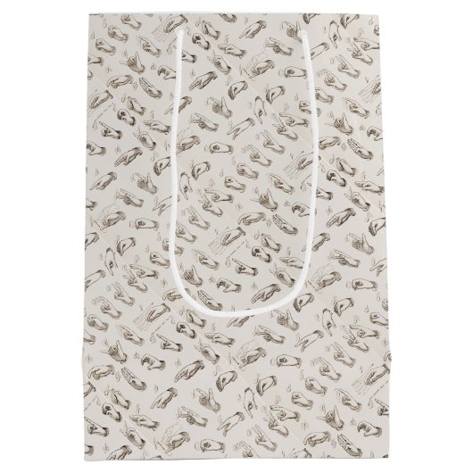  ASL Gebarentaal Kerstcadeau Medium Cadeauzakje (Achterkant)