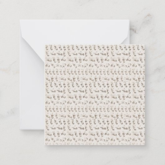  ASL Gebarentaal Kerstcadeau Notitiekaartje (Voorkant)