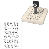  ASL Gebarentaal Kerstcadeau Rubberstempel (Gestempeld)
