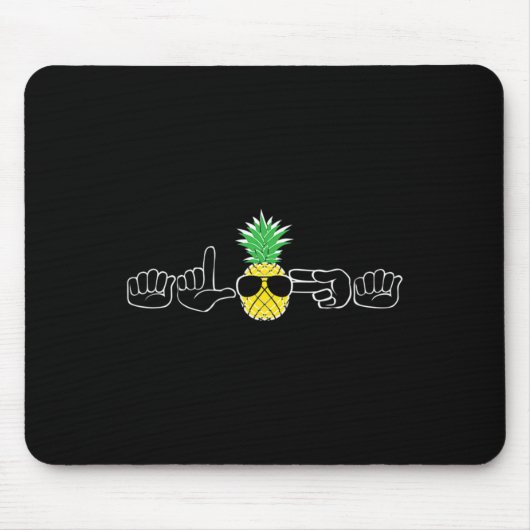 ASL Gebarentaal Kleding Strand Deaf Signing Aware Muismat (Voorkant)