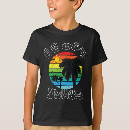 ASL Gebarentaal Kleding Strand Doof Awareness Top (Voorkant)