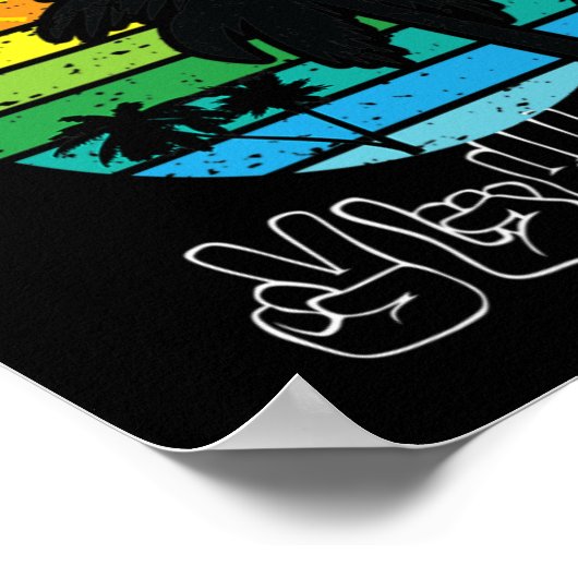 ASL Gebarentaal Kleding Strand Doof Awareness Top Poster (Hoek)