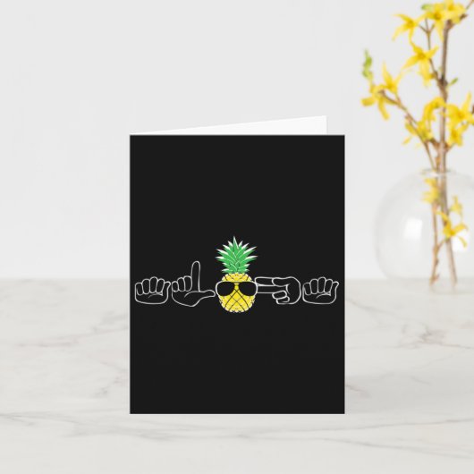 ASL Gebarentaal Kleding Strand Doof Signing Aware Kaart (Gele Bloem)