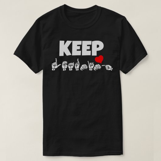 ASL-gebarentaal ontwerp LEREN T-shirt (Design voorkant)