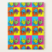 ASL Gebarentaal Pixel Love Pop Planner (Achterkant)