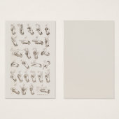 ASL Gebarentaal profiel kaart (Voorkant /achterkant)