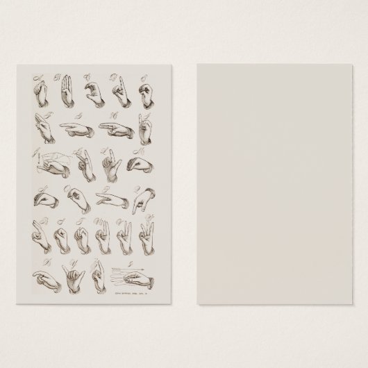  ASL Gebarentaal profiel kaart (Voorkant /achterkant)