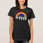 ASL Gebarentaal Rainbow LGBT Pride Hand Talking T-shirt (Voorkant)