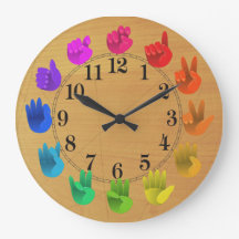 ASL-gebarentaal regenboogkleurig hout