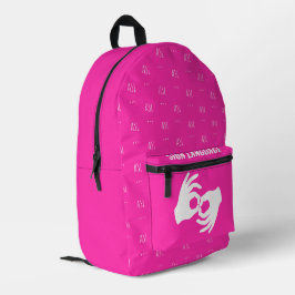 ASL Gebarentaal Rugzak – Hot Magenta