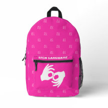ASL Gebarentaal Rugzak – Hot Magenta