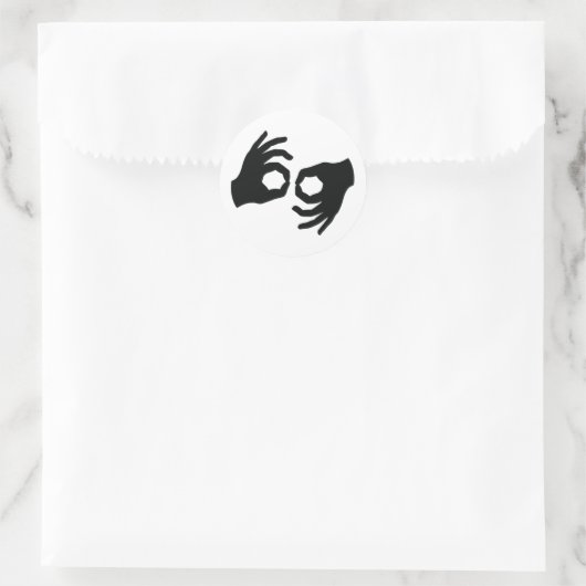 ASL Gebarentaal Tolk Handsymbool Sticker (Tas)