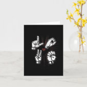 ASL Gebarentaal Valentijnsdag 2021 Gift voor DEA Kaart (Gele Bloem)