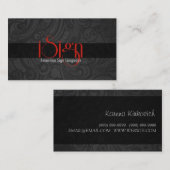 ASL, gebarentaal, vertaler, Visitekaartje (Voorkant / Achterkant)