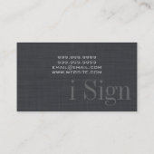 ASL, gebarentaal, vertaler, Visitekaartje (Achterkant)