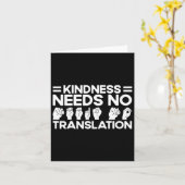 ASL gebarentaal vriendelijkheid heeft geen vertali Kaart (Gele Bloem)