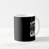 ASL Gebarentaal Wenkbrauwen spreken luidere woorde Koffiemok (Voorkant rechts)