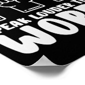 ASL Gebarentaal Wenkbrauwen spreken luidere woorde Poster (Hoek)