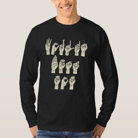 ASL Gebarentaal Werelds Beste Moeder Vinger Spelli T-shirt (Voorkant)