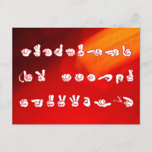 ASL Geen Rood van L voor Kerstmis Feestdagenkaart