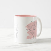 ASL geïllustreerde mok - Roze gepersonaliseerd (Voorkant rechts)